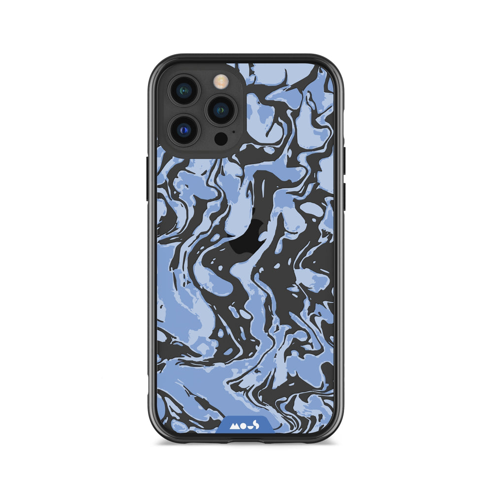 Sky Blue Protective Phone Case - Marbled